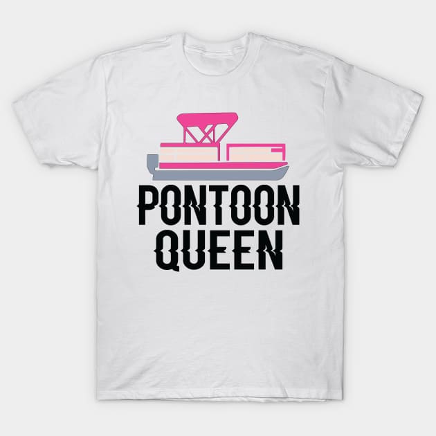 Pontoon Queen Vintage Funny Pontoon Boat Lover Girls T-Shirt by Sowrav